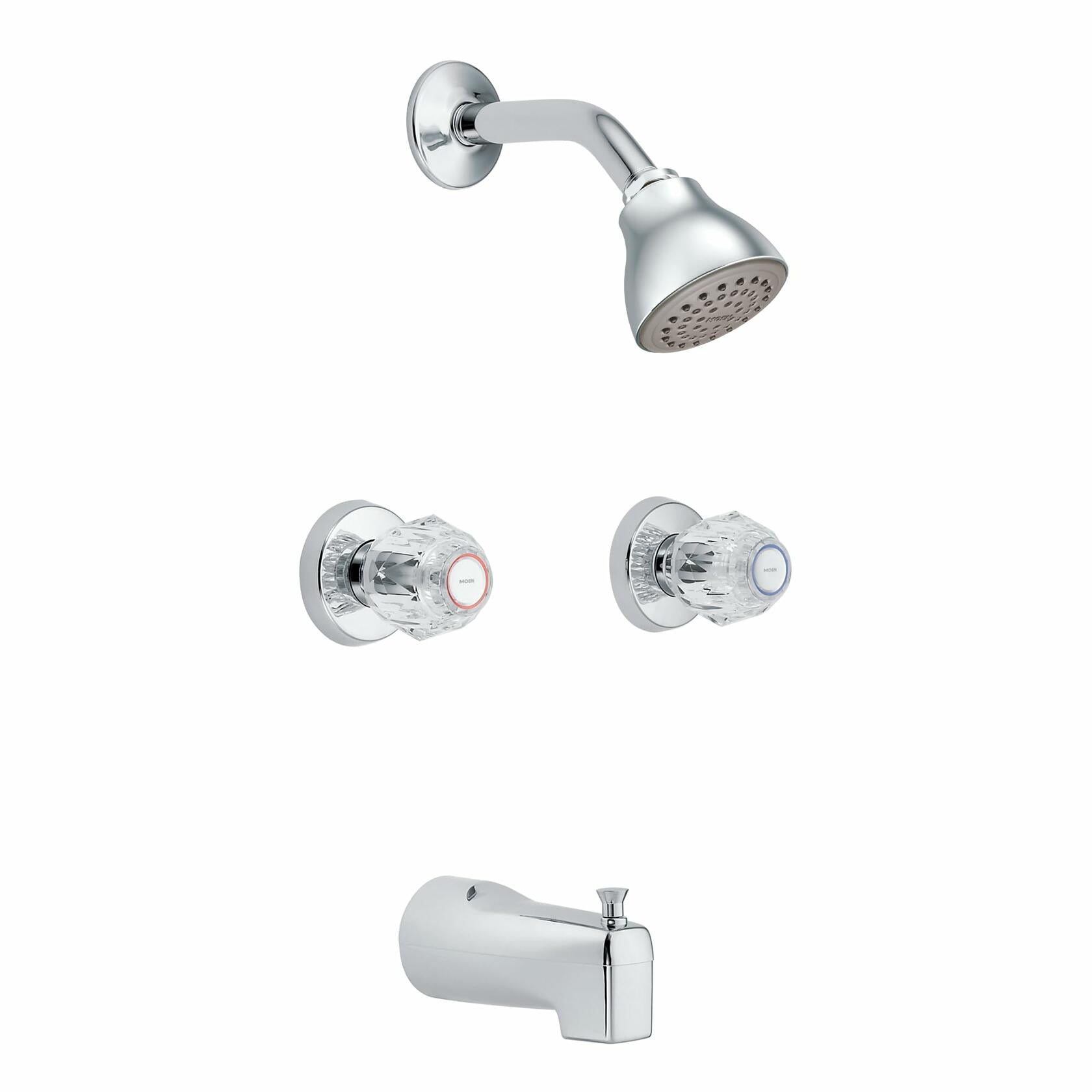 MOEN Chateau 2919EP Two-Handle Tub and Eco-Performance Shower Faucet in Chrome (Valve Included)