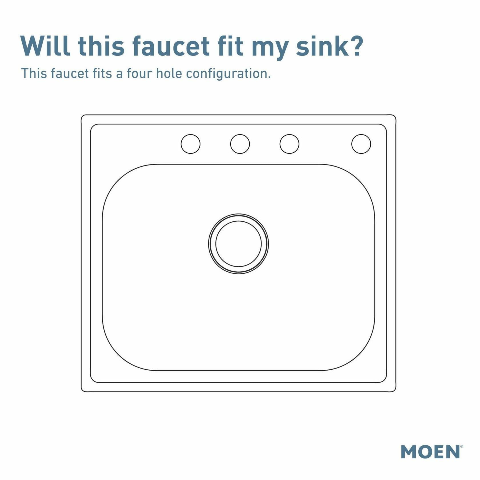 MOEN Adler 87202SRS Single-Handle Low Arc Standard Kitchen Faucet with Side Sprayer in Spot Resist Stainless