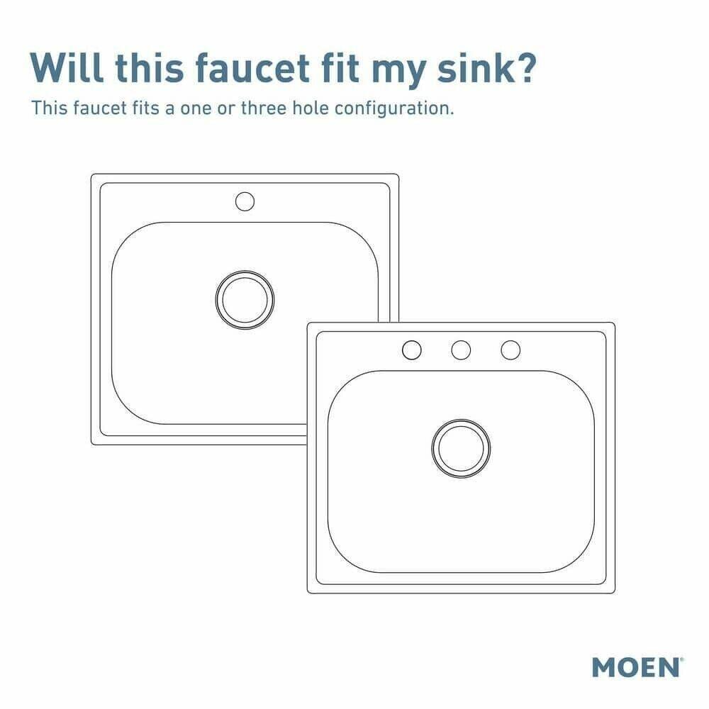 MOEN Gilden 87679SRS Single Handle Pull-Down Sprayer Kitchen Faucet with Reflex and Power Boost in Spot Resist Stainless