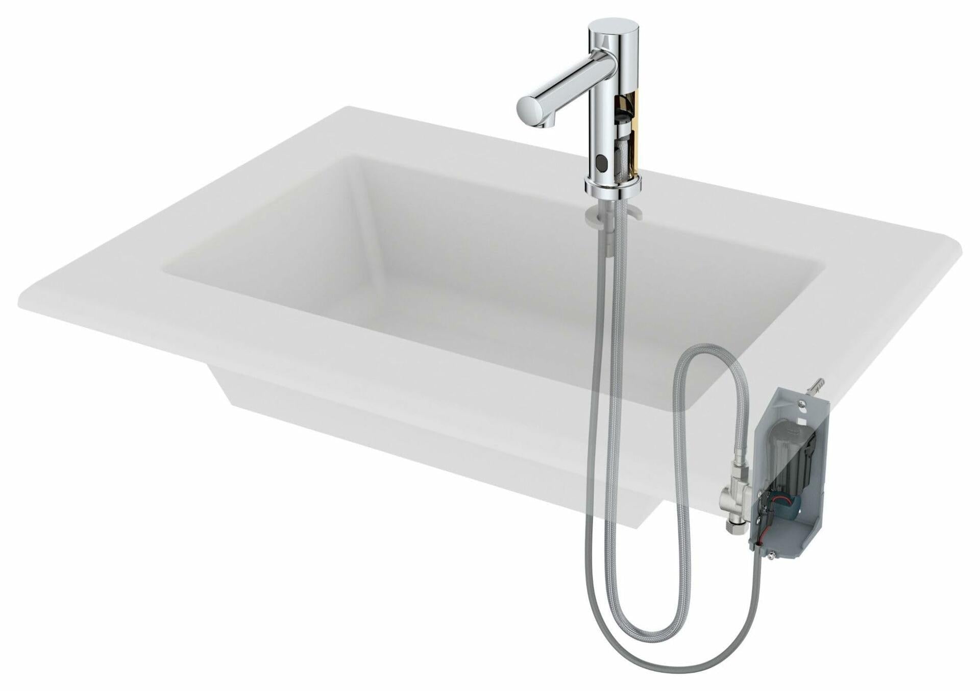 MOEN Commercial Align 8559 M-Power Electronic Touchless Hands-Free Sensor-Operated Modern Bathroom Sink Faucet in Chrome