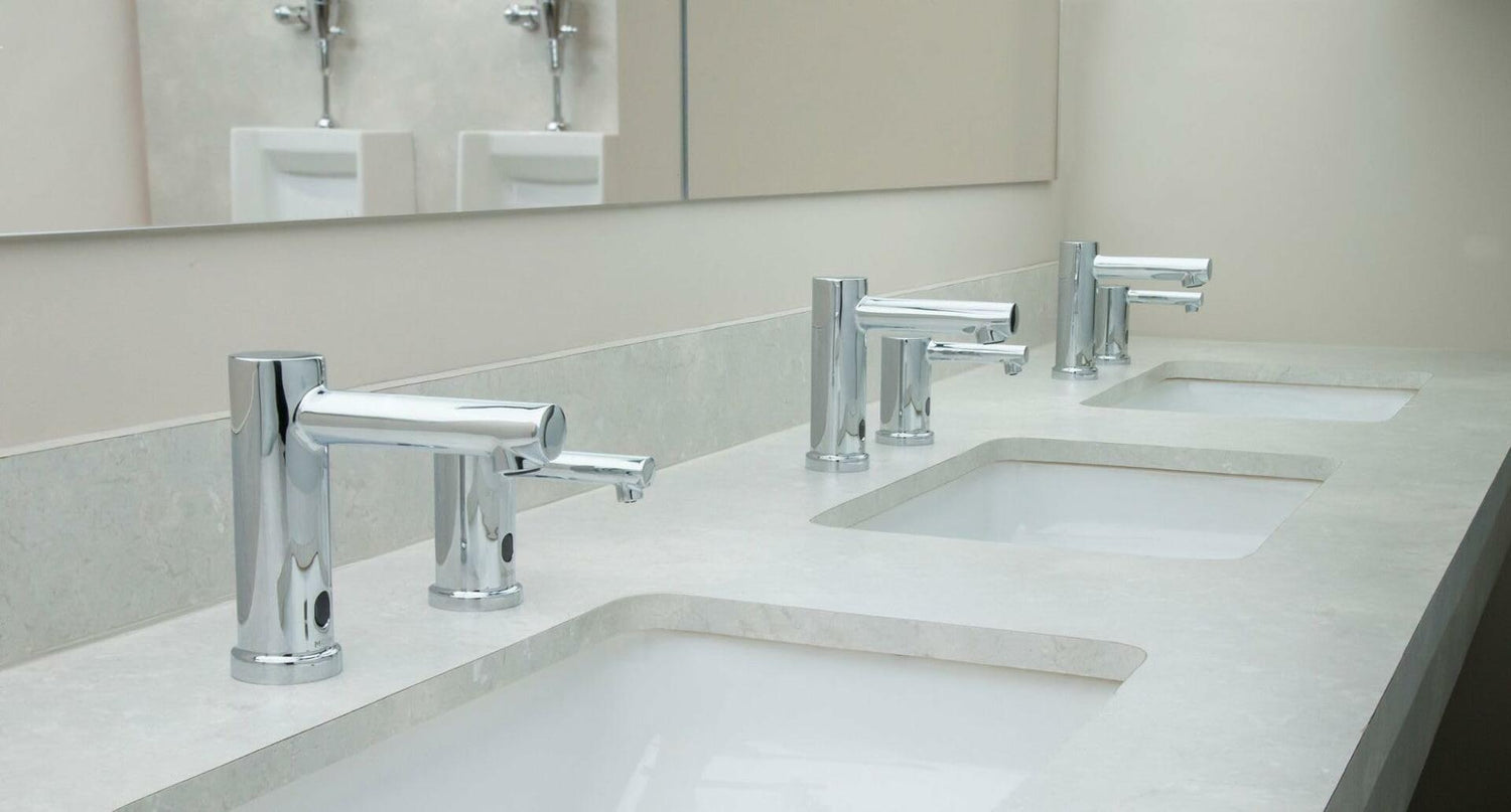 MOEN Commercial Align 8559 M-Power Electronic Touchless Hands-Free Sensor-Operated Modern Bathroom Sink Faucet in Chrome