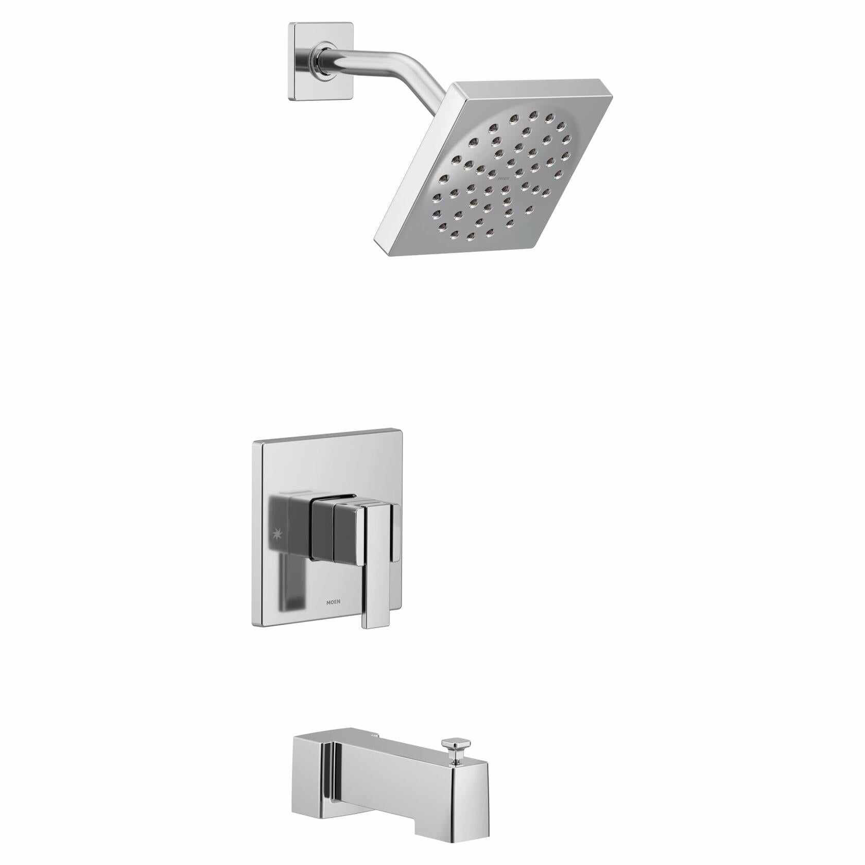 MOEN 90 Degree UTS3713 M-CORE One Handle Tub and Shower Trim Kit in Chrome (Valve Required)
