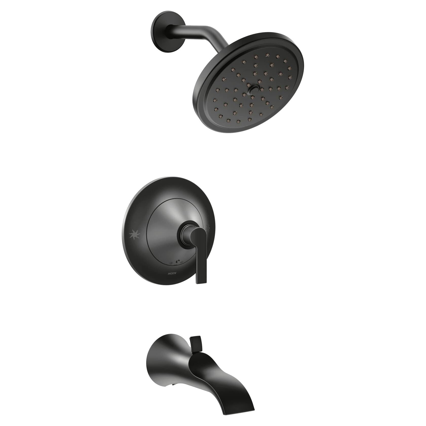 MOEN Doux TS2203EPBL Posi-Temp Single-Handle Tub and Shower Faucet Trim Kit in Matte Black (Valve Not Included)
