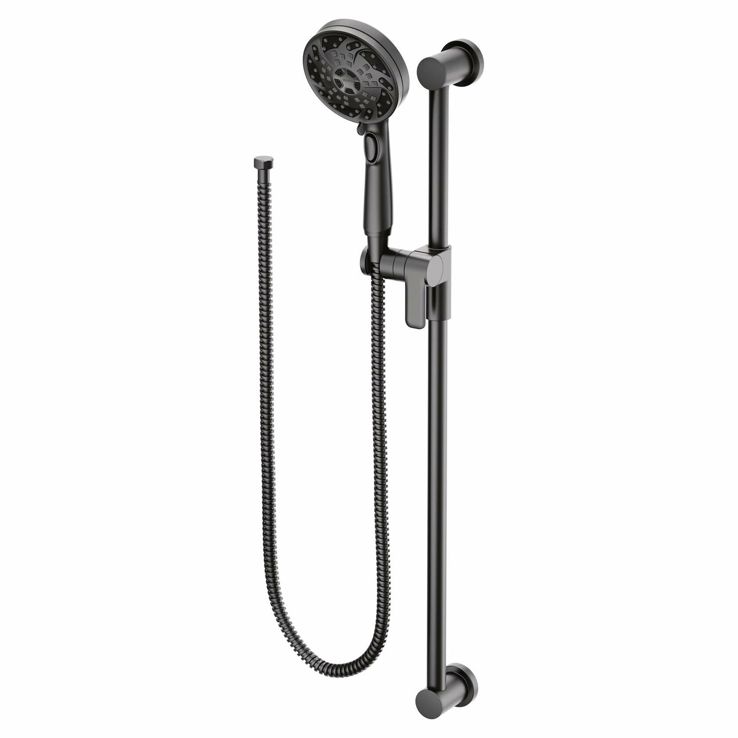 MOEN 3670EPBL 5-Function Massaging Handshower with Toggle Pause, Includes 30-Inch Slide Bar and 69-Inch Hose in Matte Black
