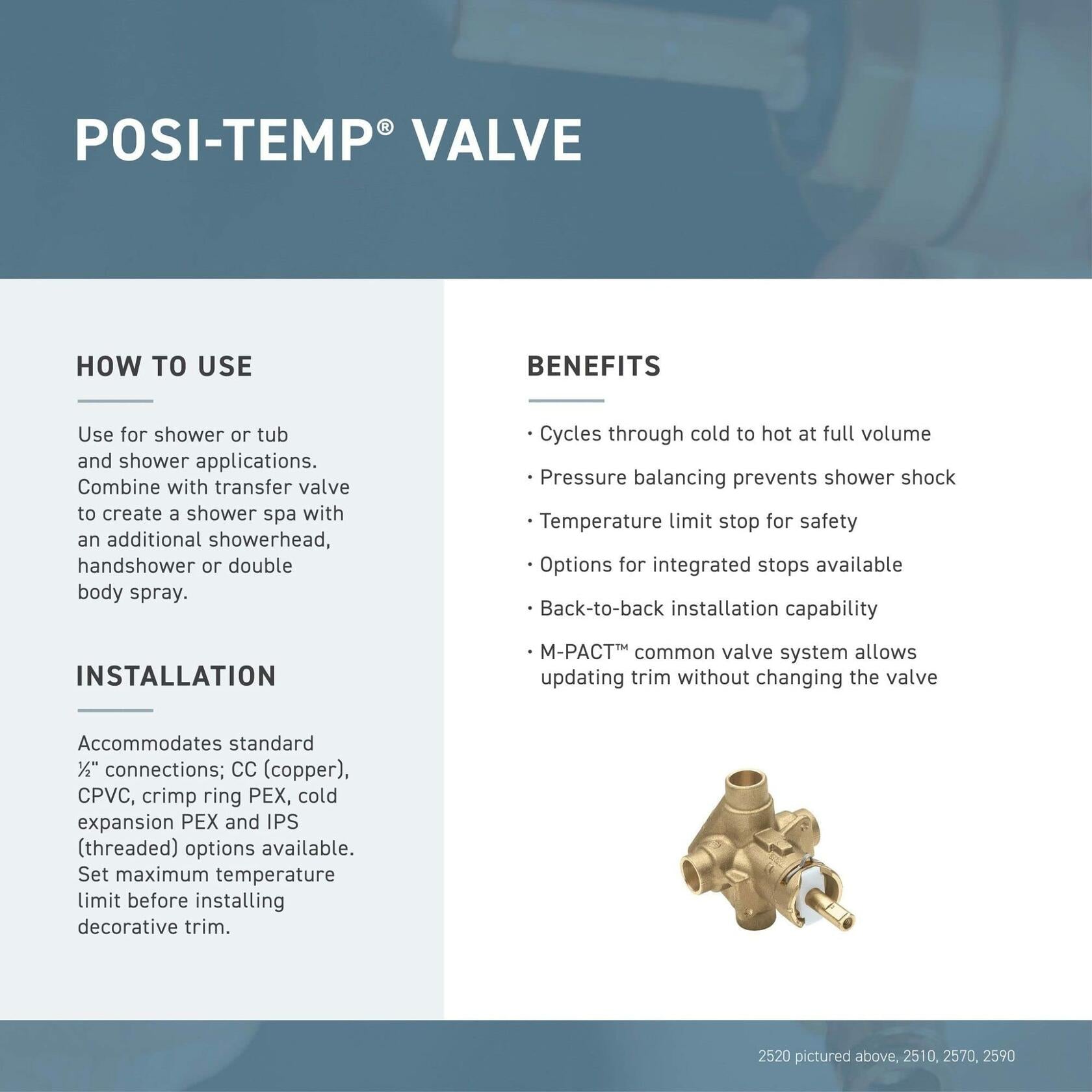 MOEN Doux TS2202EPBN Posi-Temp Eco-Performance Shower Only Kit in Brushed Nickel (Valve Required)