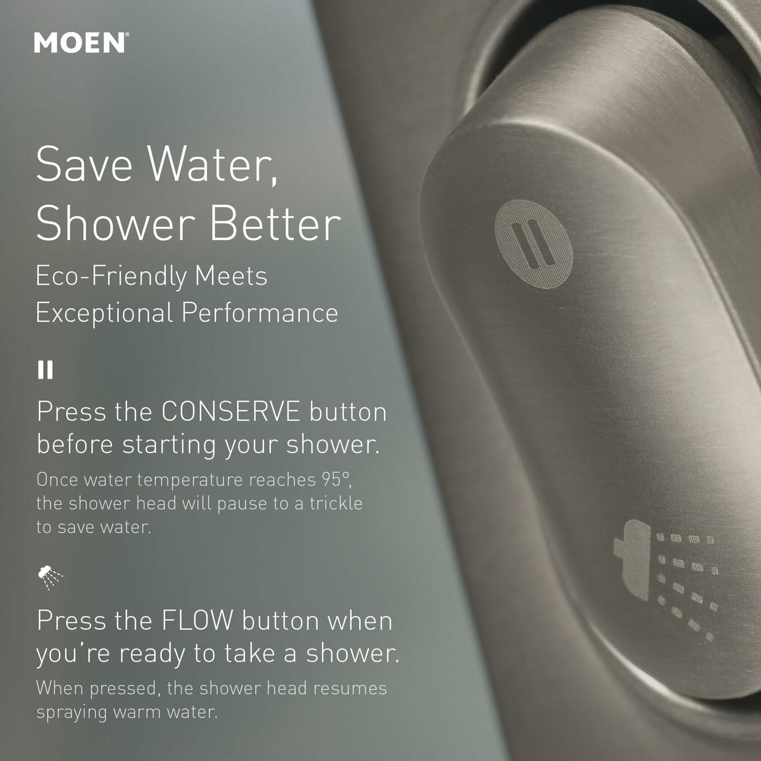 MOEN 230H2EP Handheld Eco-Performance and Magnetic Docking Shower System in Chrome