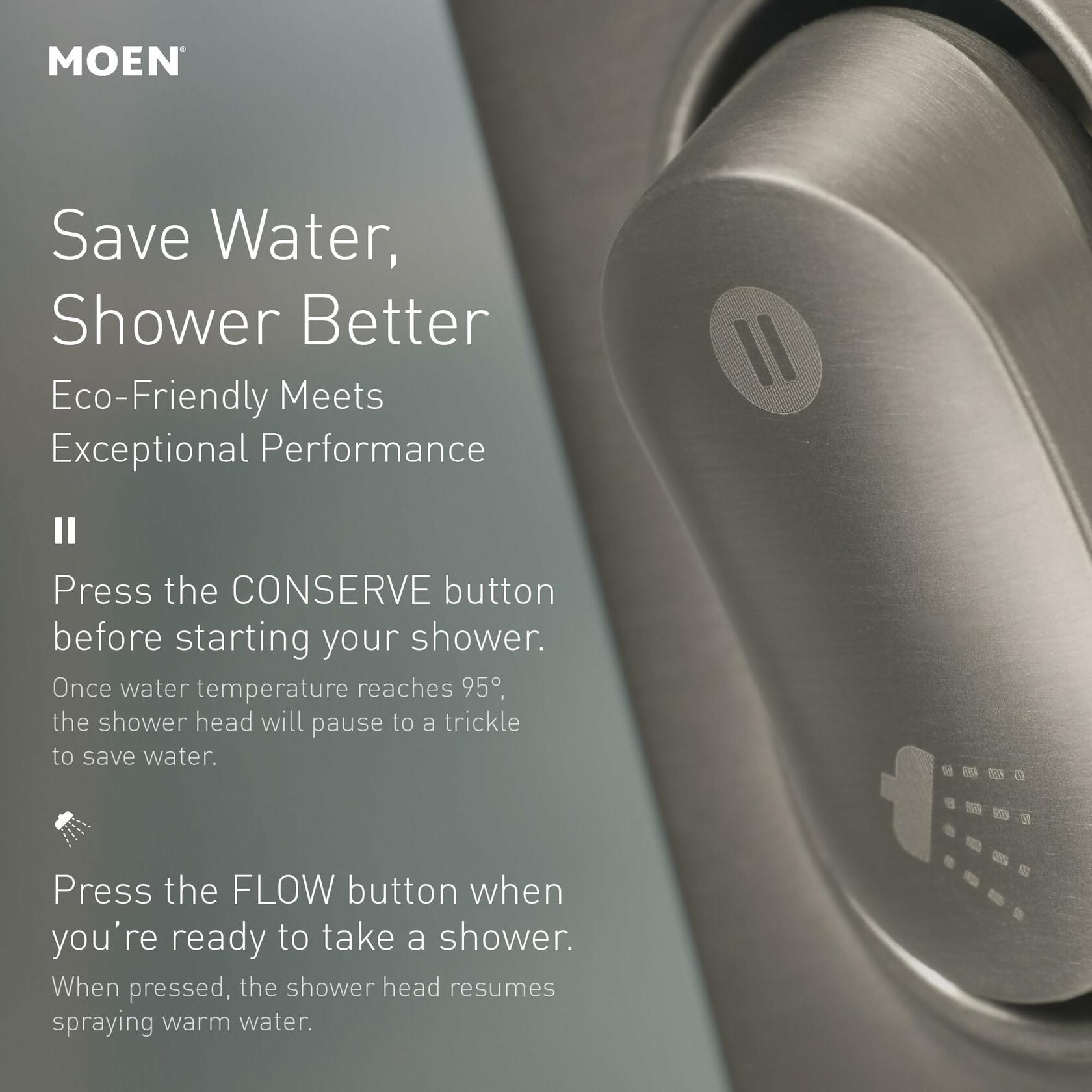 MOEN 230H2EP Handheld Eco-Performance and Magnetic Docking Shower System in Chrome