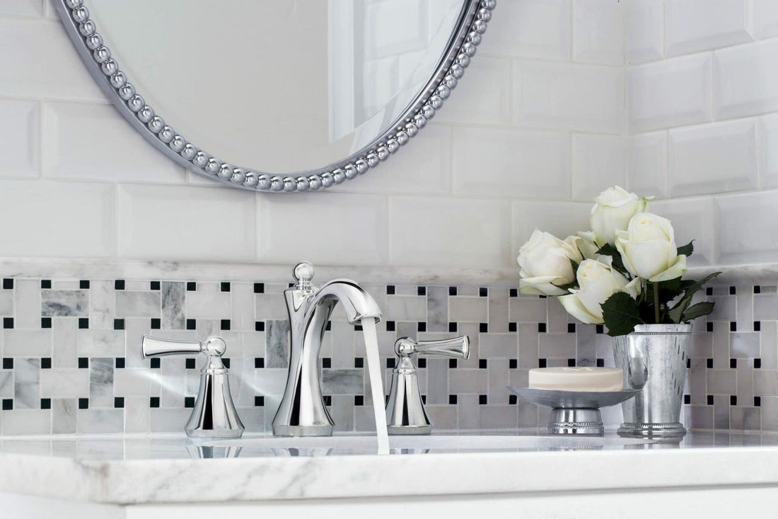 MOEN Wynford T4520 Two-Handle Widespread High-Arc Bathroom Faucet with Lever Handles in Chrome (Valve Required)