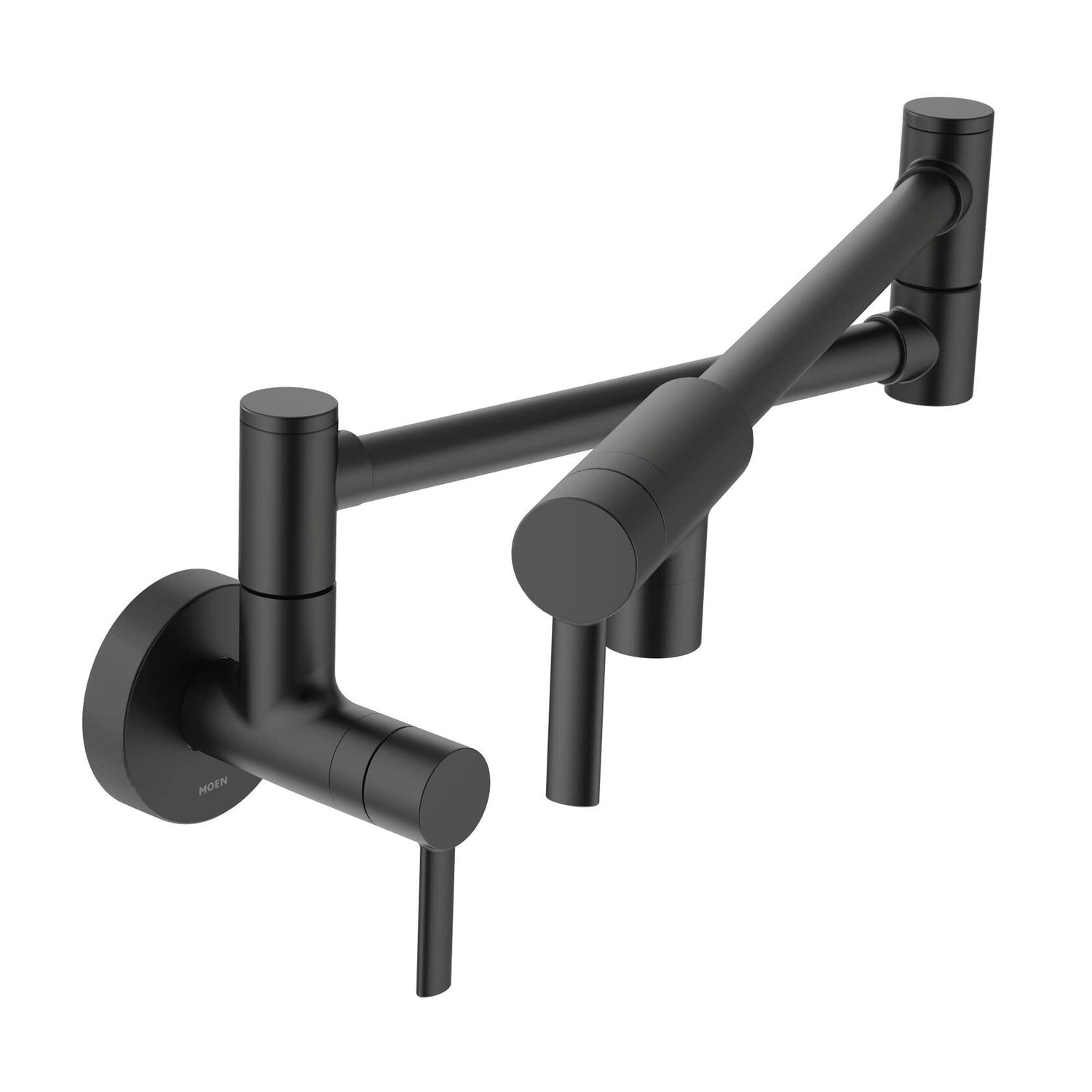 MOEN Modern S665BL Wall Mount Folding Swing Arm Pot Filler in Matte Black