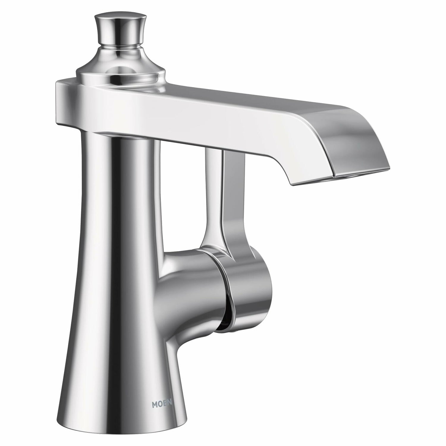 MOEN Flara S6981 One-Handle Single Hole Bathroom Faucet with Drain Assembly in Chrome