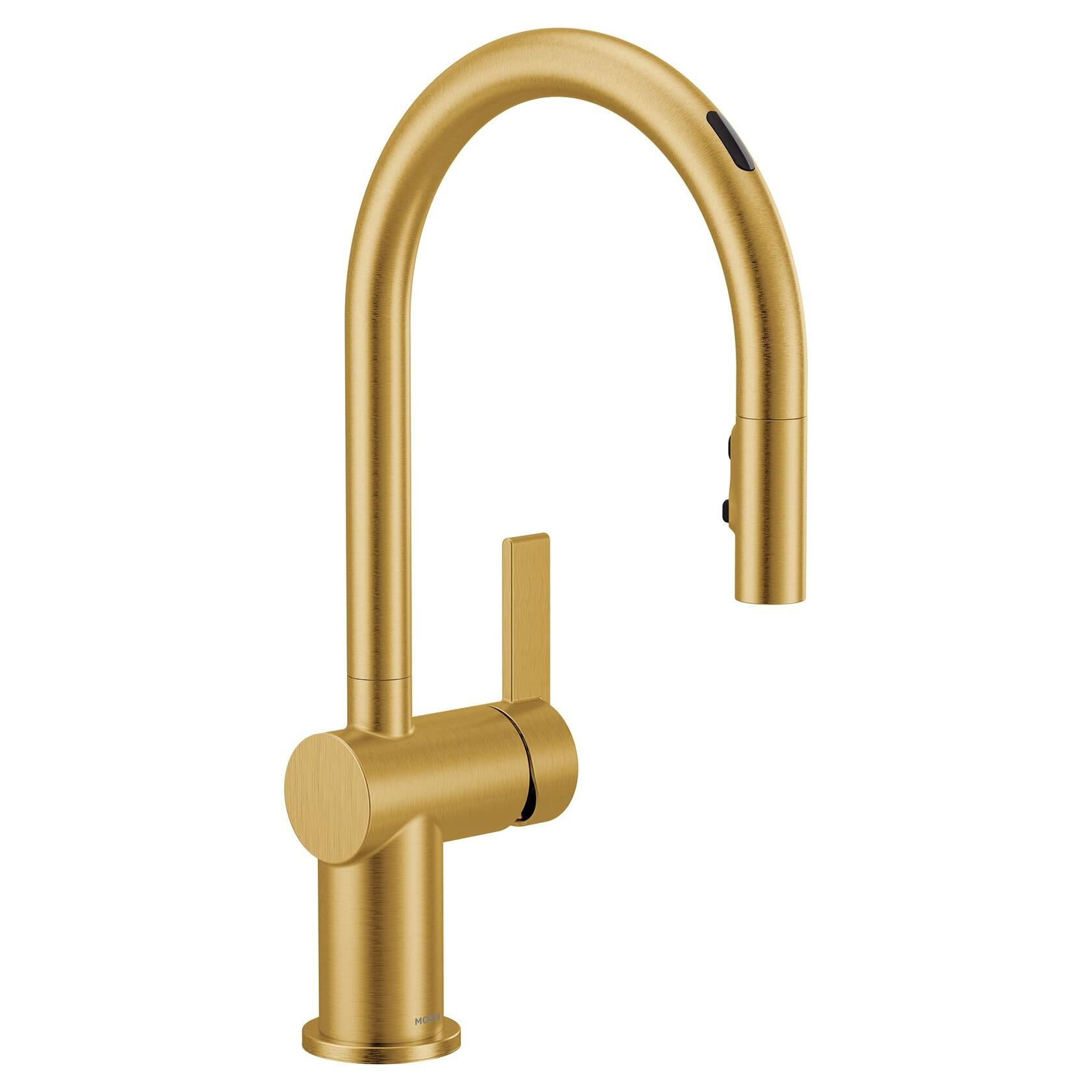 MOEN Cia 7622EVBG Single-Handle Smart Touchless Pull Down Sprayer Kitchen Faucet with Voice Control and Power Clean in Brushed Gold