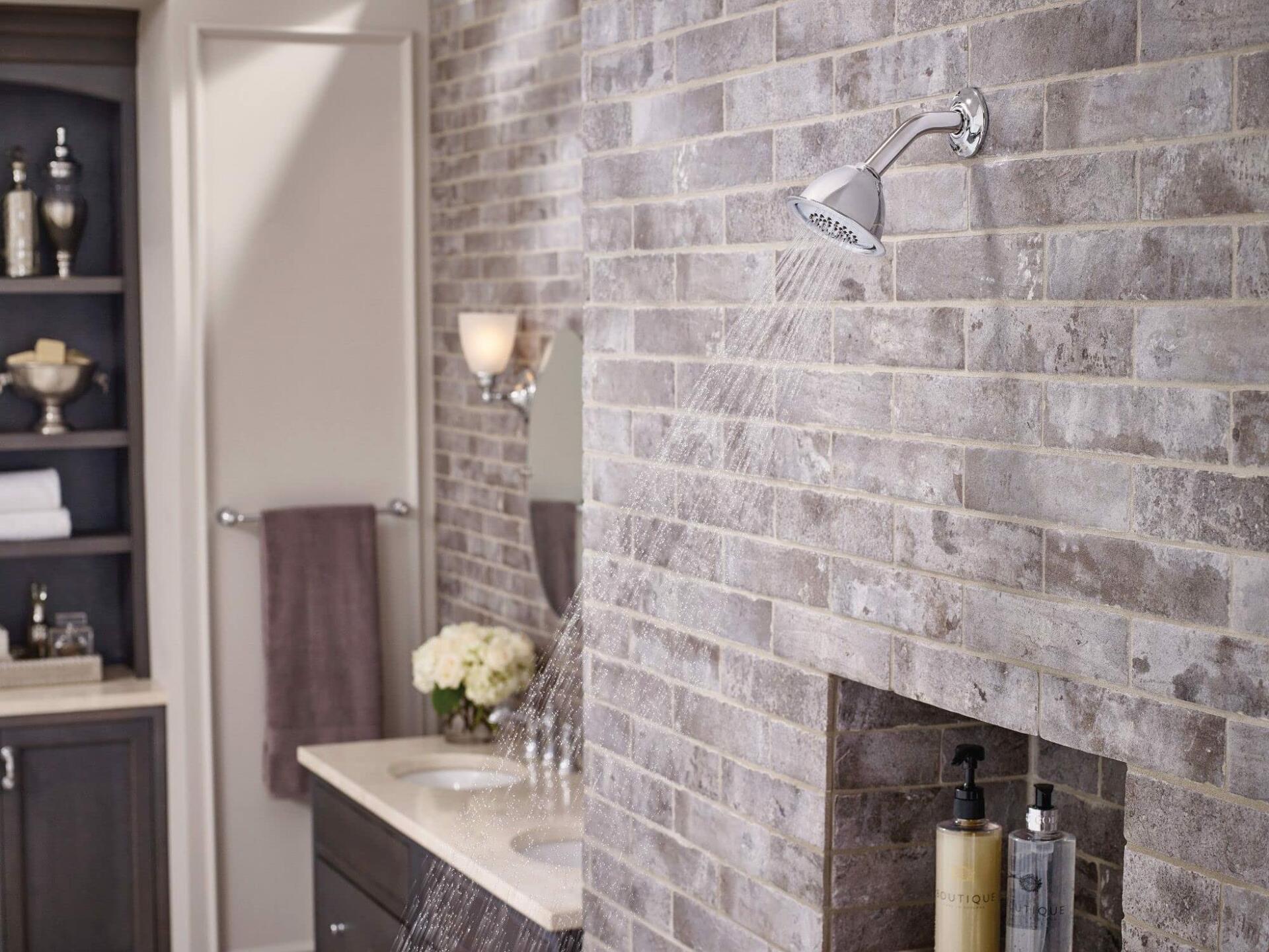 MOEN Dartmoor T2182 One Handle Posi-Temp Wall Mount Only Shower Faucet Trim Kit in Chrome (Valve Not Included)