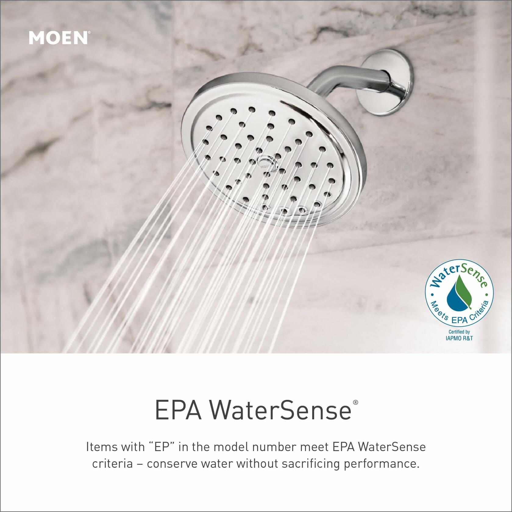 MOEN Eco-Performance 3667EP 4-Spray Handheld Showerhead with Slide Bar in Chrome