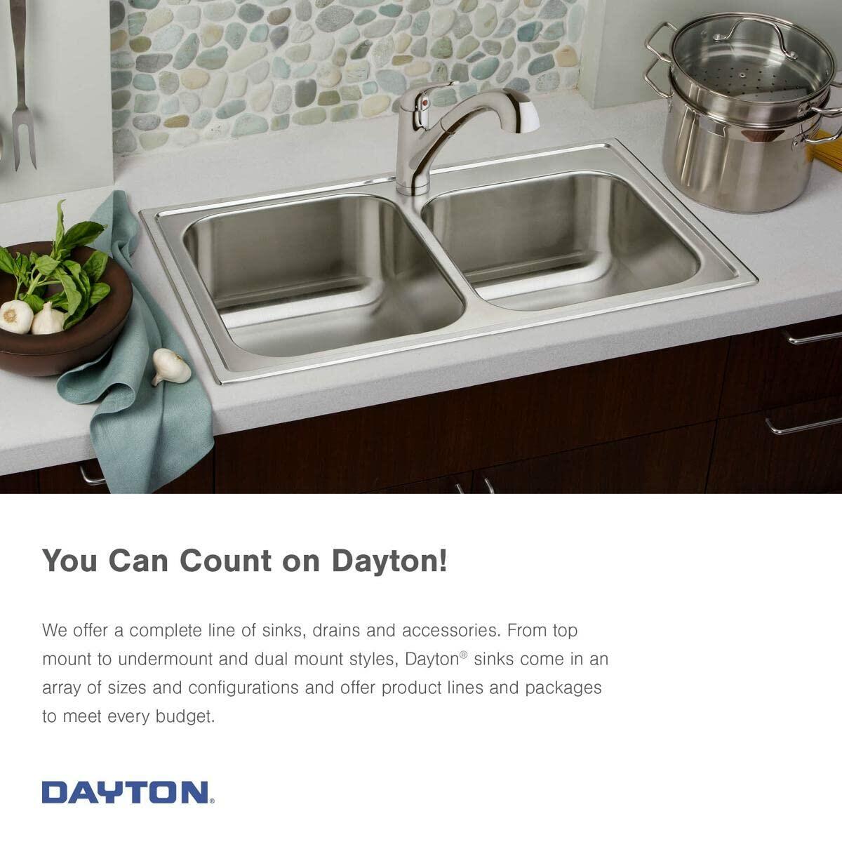 Elkay GE12521 Dayton 25" Drop In Single Basin Kitchen Sink in Stainless Steel