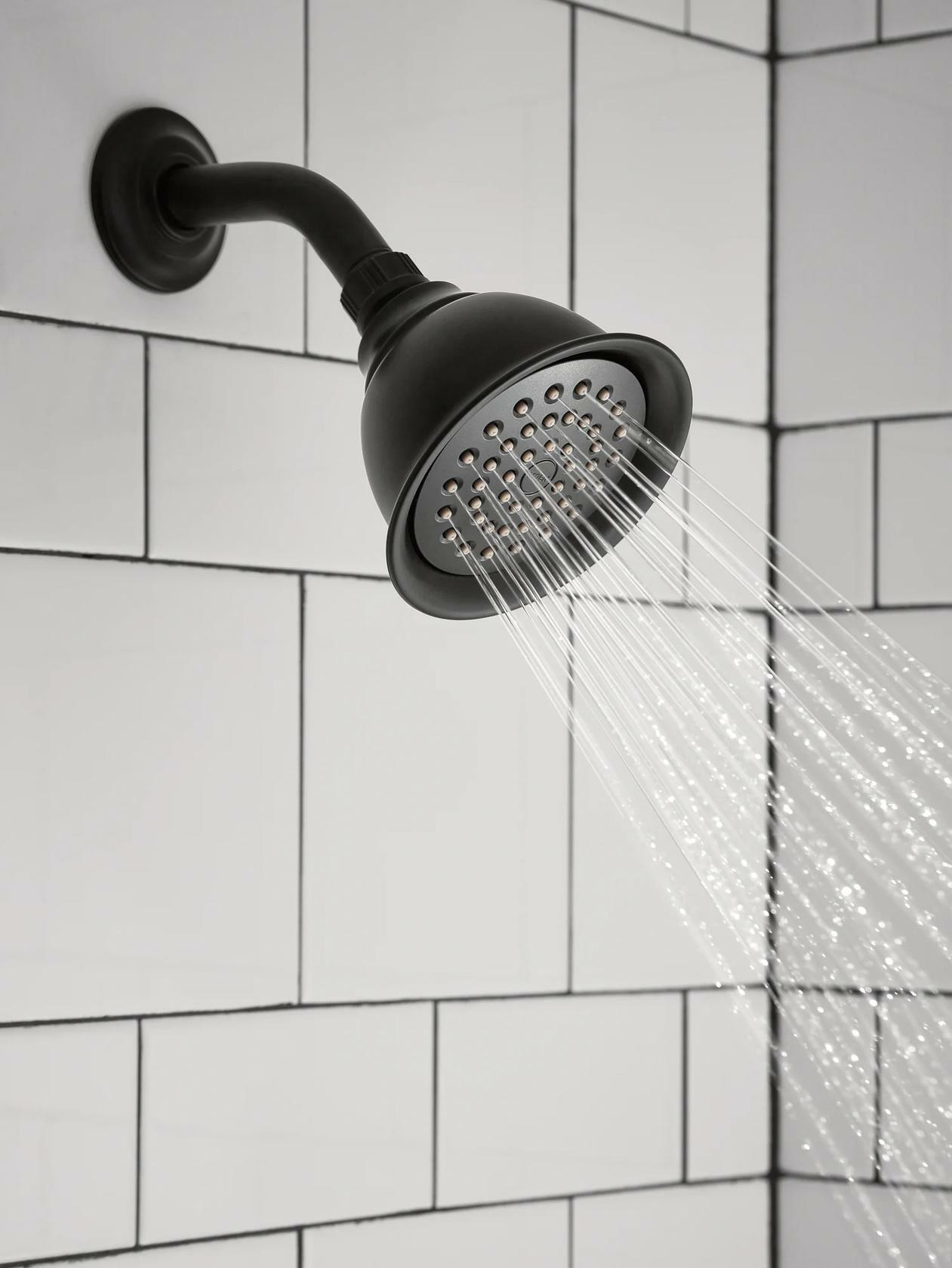 MOEN Caldwell 82495EPBL Single Handle Posi-Temp Pressure Balanced Shower Trim in Matte Black (Valve Included)
