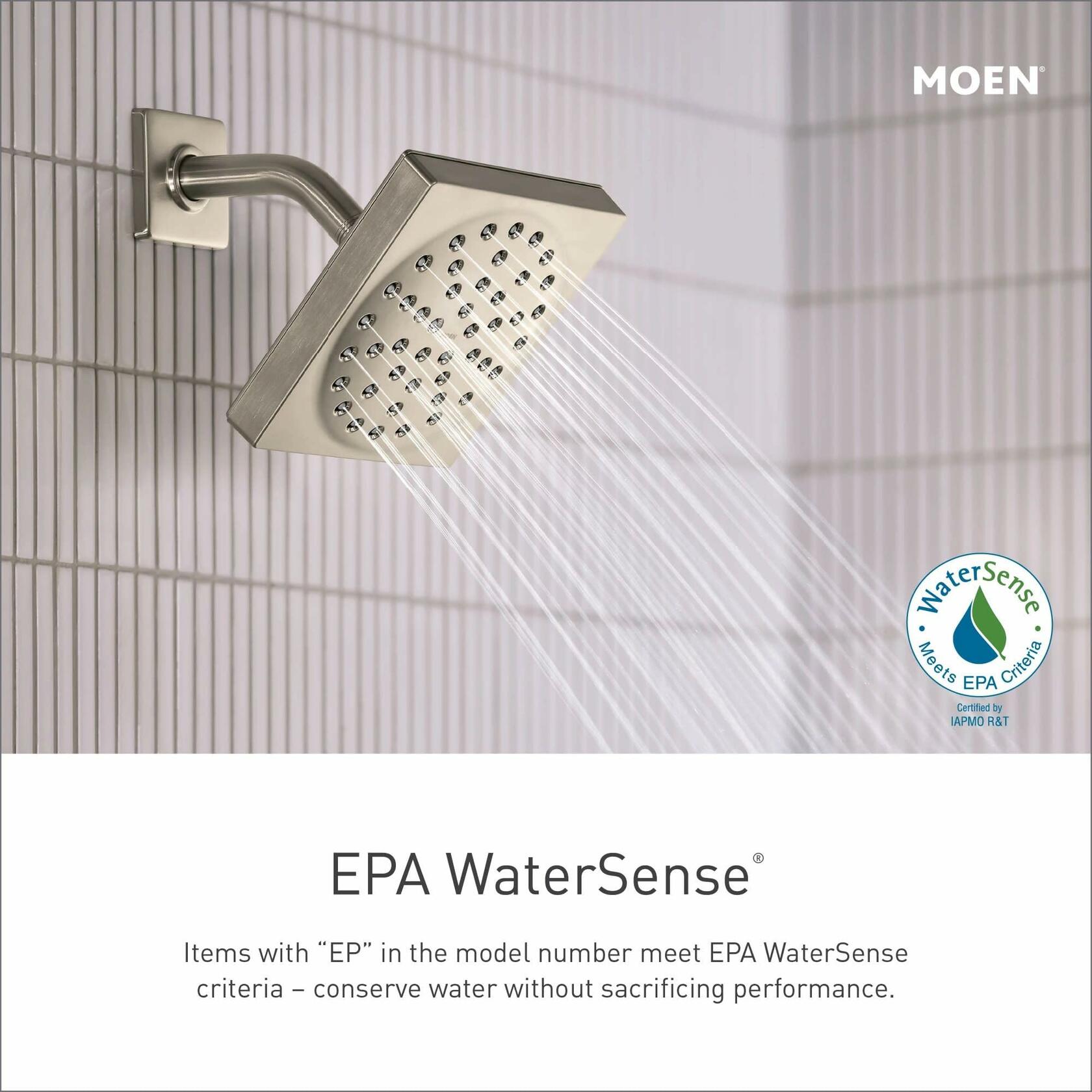 MOEN 3868EPBN 1-Spray Eco-Performance 4 in. Hand Shower with Slide Bar in Brushed Nickel