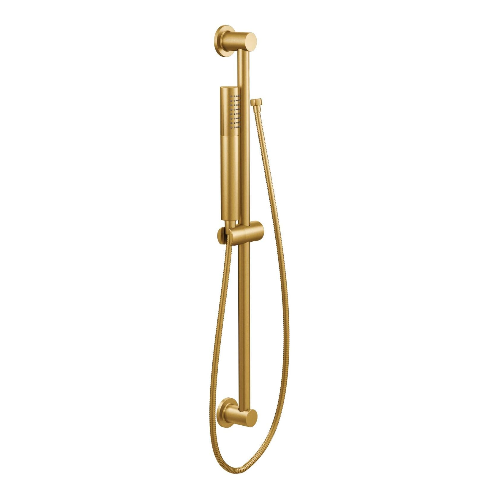 MOEN 3887EPBG Modern Eco-Performance Handshower Handheld Shower with 30-Inch Slide Bar and 69-Inch Metal Hose in Brushed Gold