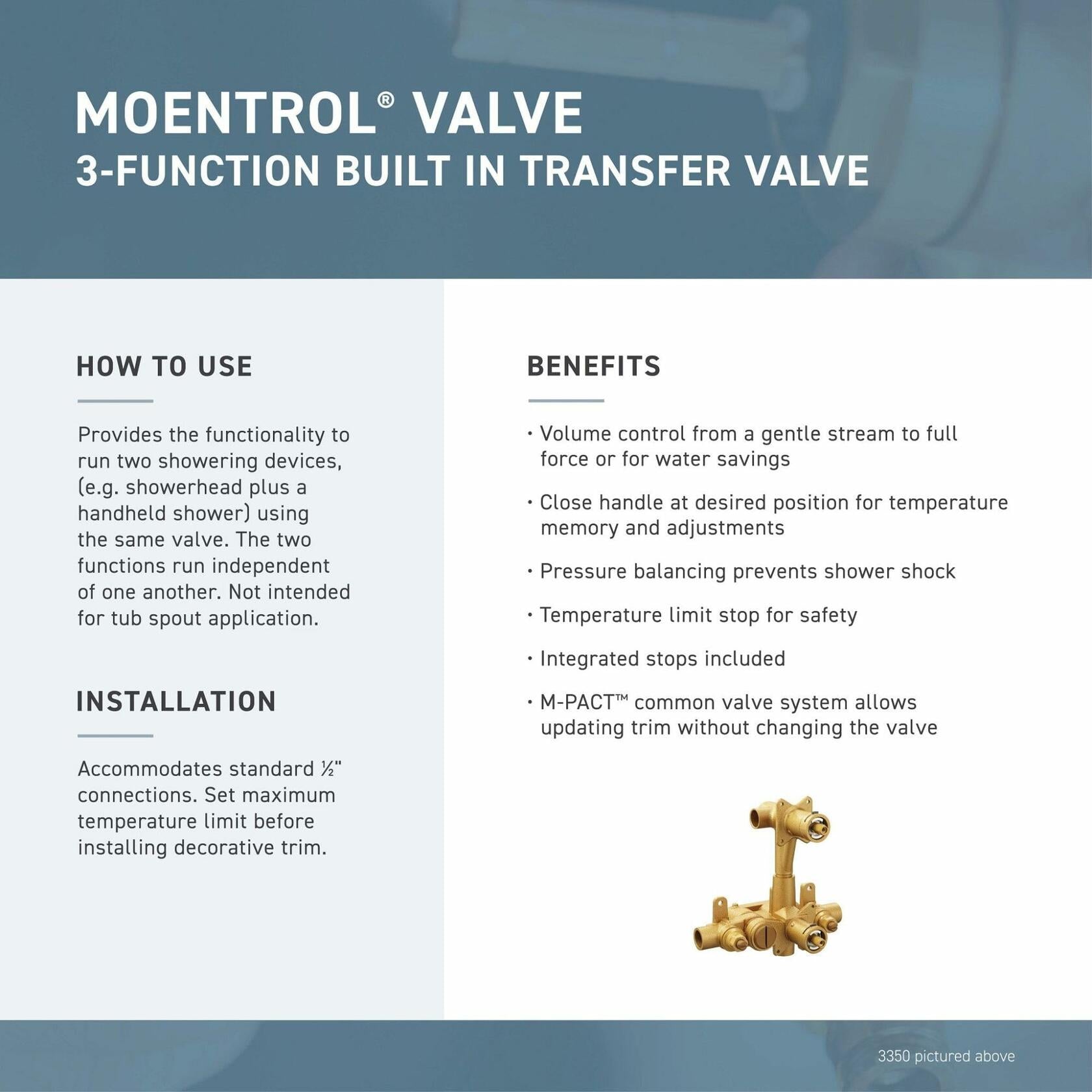MOEN Rothbury TS4211ORB 3-Function Integrated Shower Diverter Valve Trim in Oil Rubbed Bronze (Valve Required)
