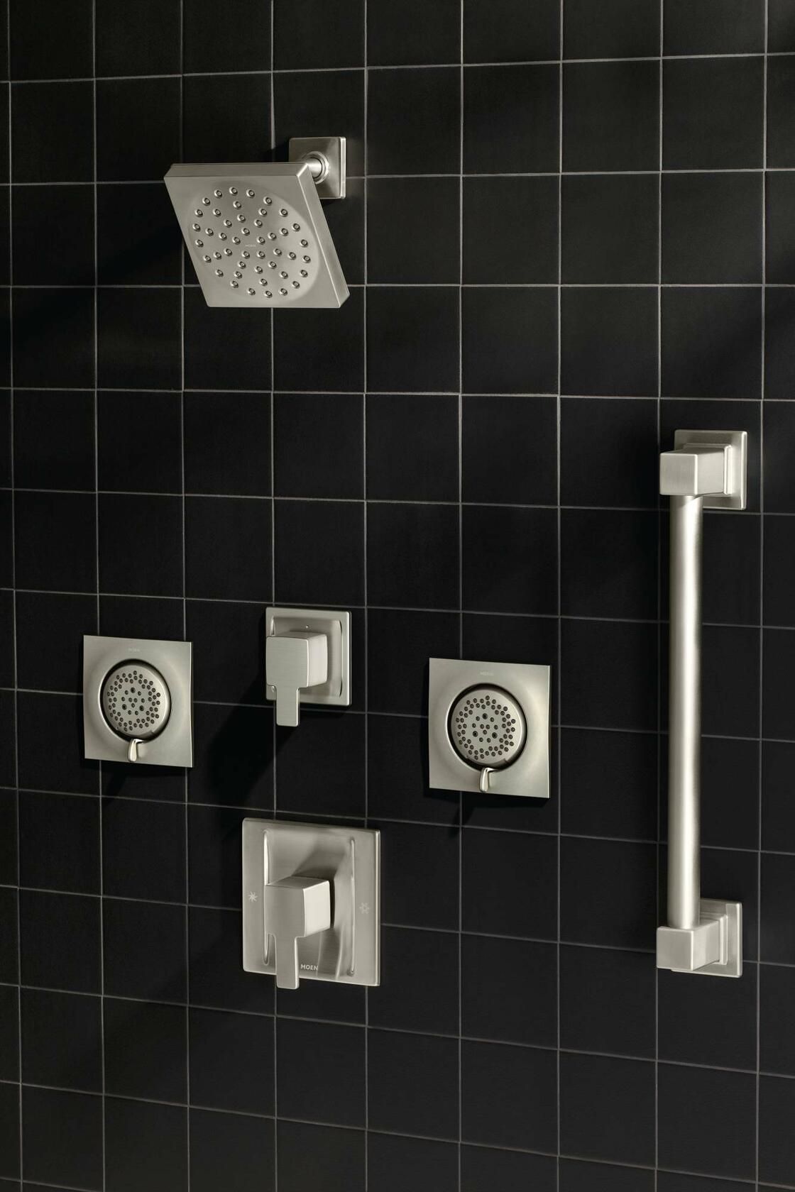 MOEN Mosaic TS1420BN 3.25 in. Body Jet with Adjustable Angle in Brushed Nickel (Valve Required)