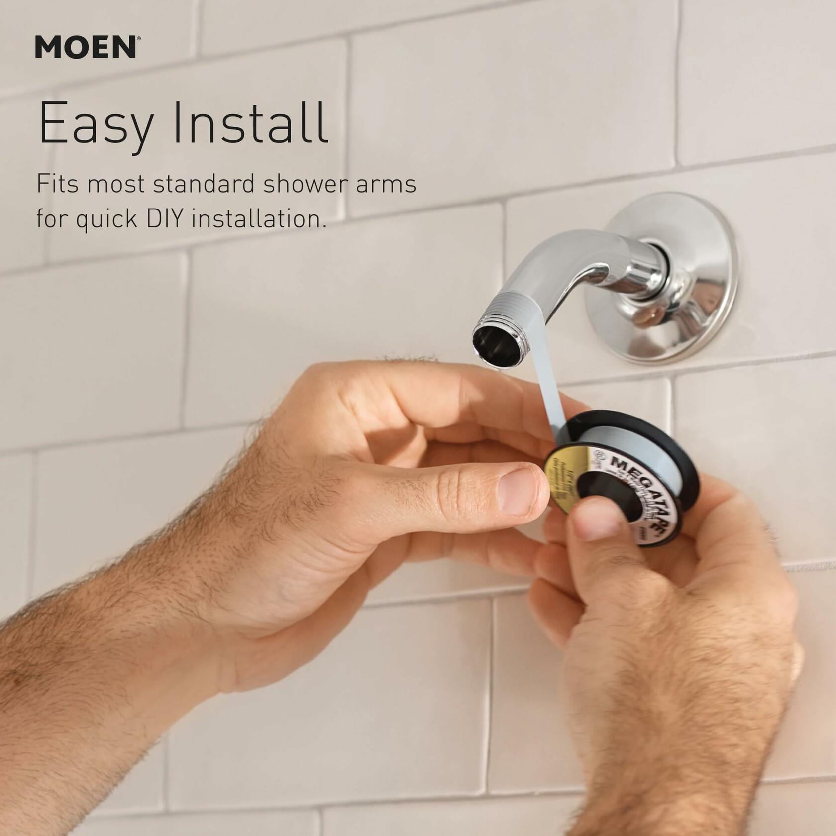 MOEN ExactTemp S6310BN 7-Inch Single Function Rain Shower Showerhead in Brushed Nickel