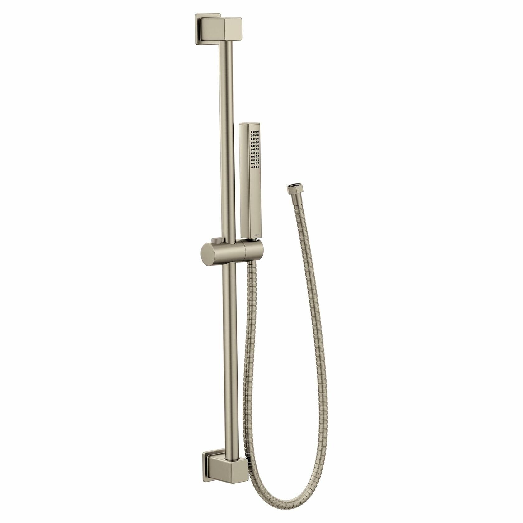 MOEN 3988EPBN One-Function Eco-Performance Modern Handshower with 30-Inch Slide Bar and 69-Inch Hose in Brushed Nickel
