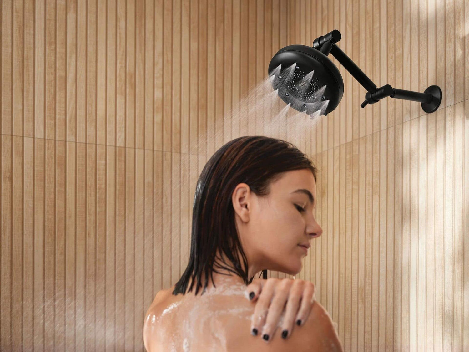 MOEN S116BL 16.75-in Straight Adjustable Shower Arm in Matte Black
