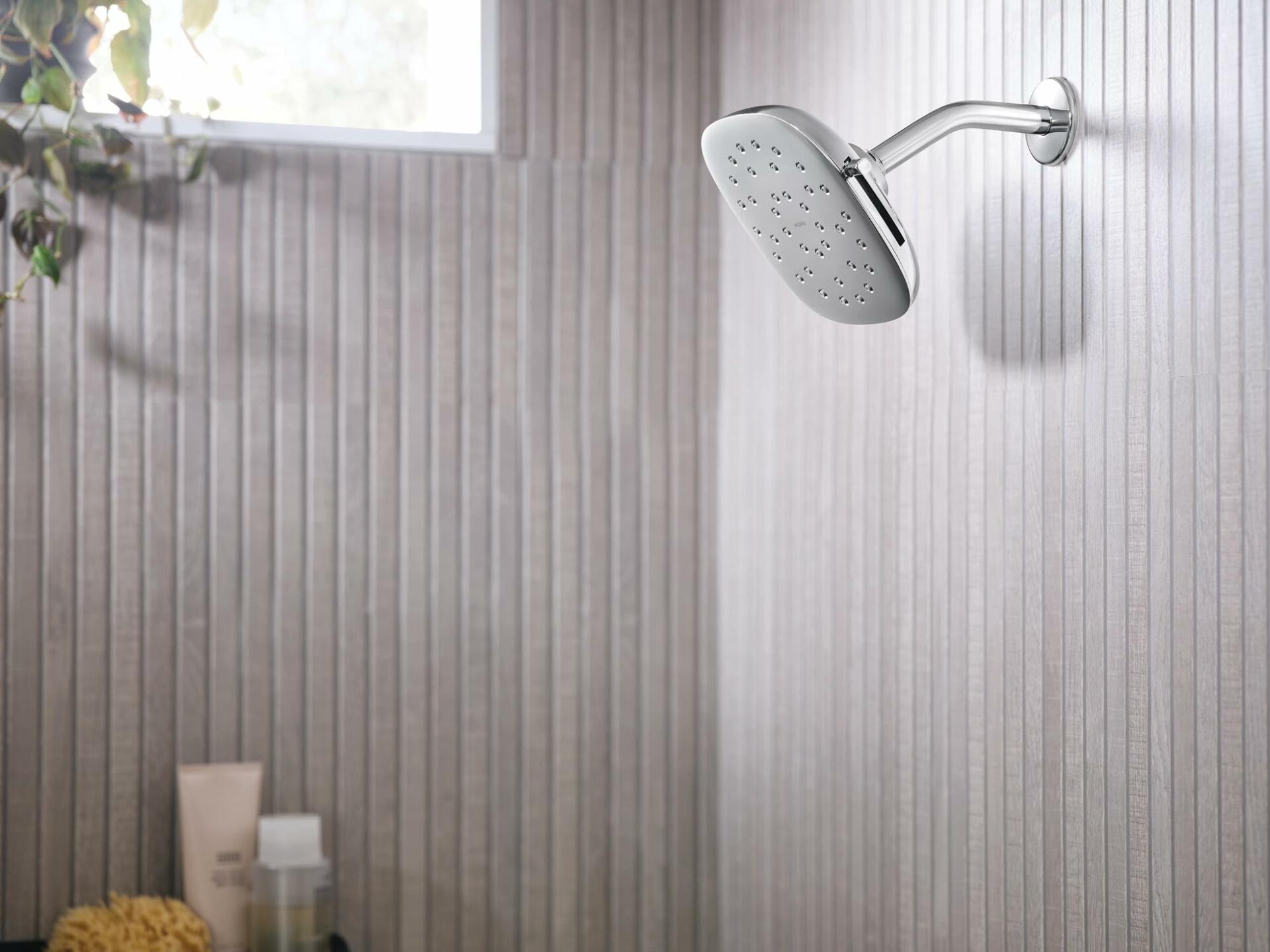 Moen Verso Eco-Performance Infiniti Dial Square Rain Shower Head, 7-Inch Diameter Spray Head, Chrome, 220R5EP