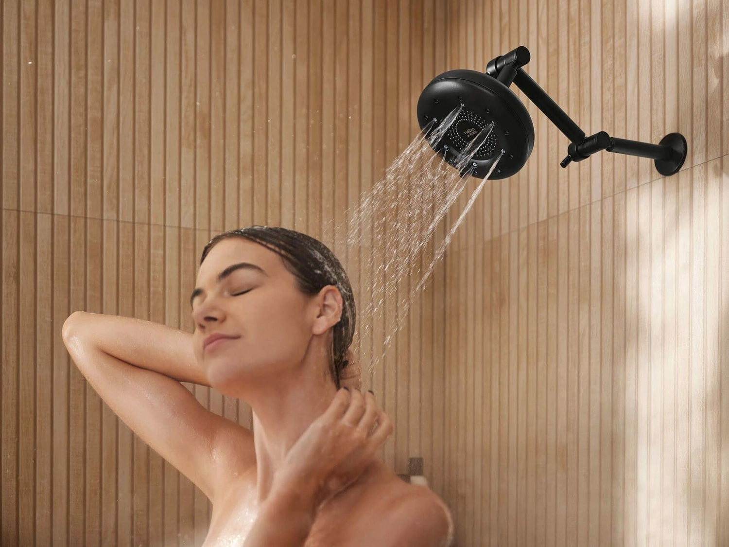 MOEN S116BL 16.75-in Straight Adjustable Shower Arm in Matte Black