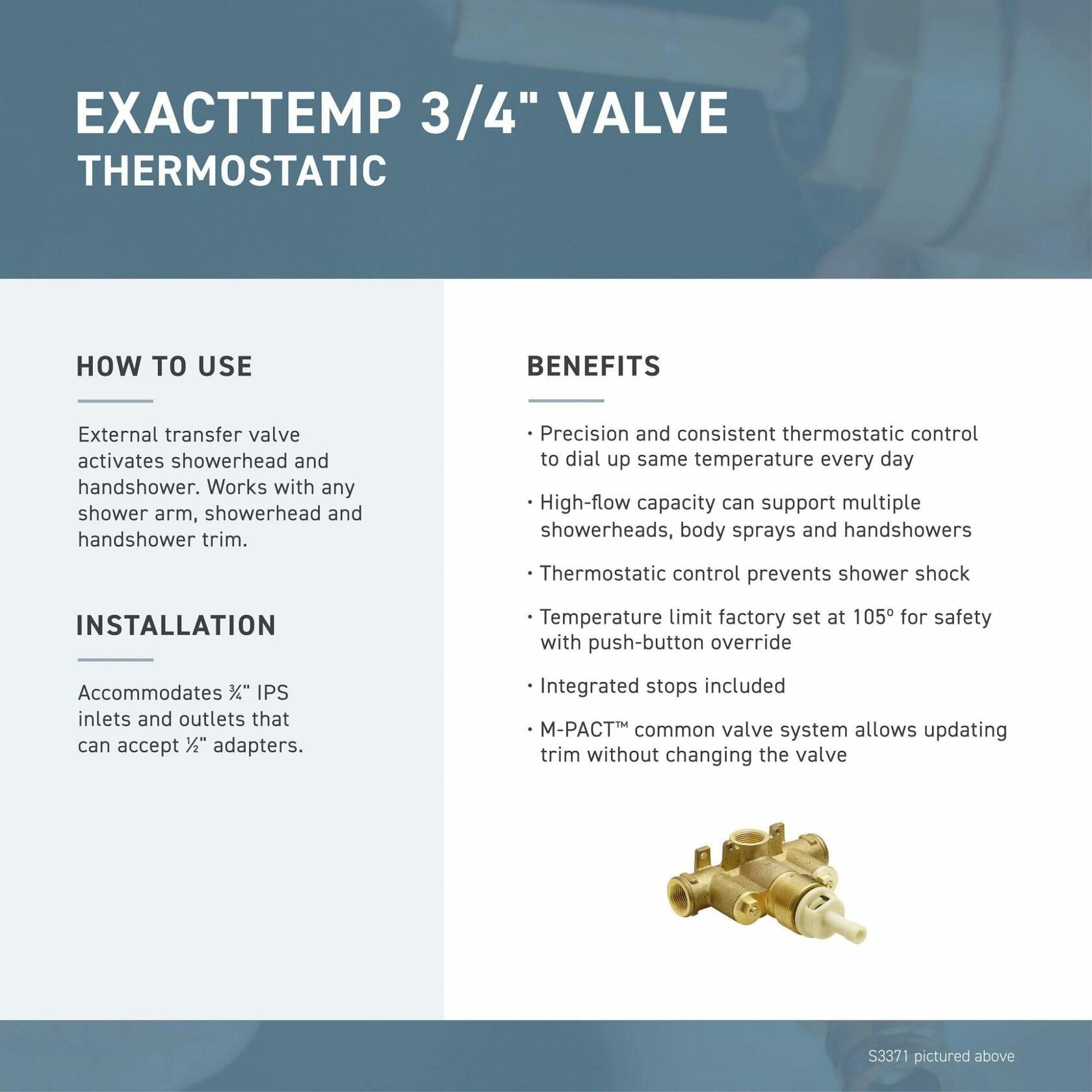 MOEN ExactTemp TS3411BN Thermostatic Valve Trim Kit in Brushed Nickel