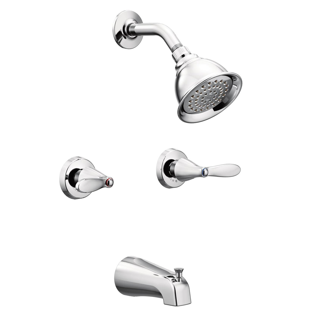 MOEN Adler 82602 Two Handle 1-Spray Tub and Shower Faucet in Chrome (Valve Included)