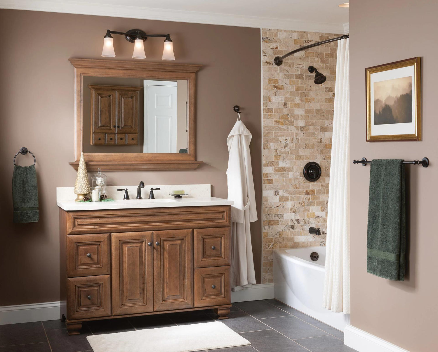 MOEN Caldwell 82496EPBRB Single Handle Tub and Shower Faucet in Mediterranean Bronze (Valve Included)