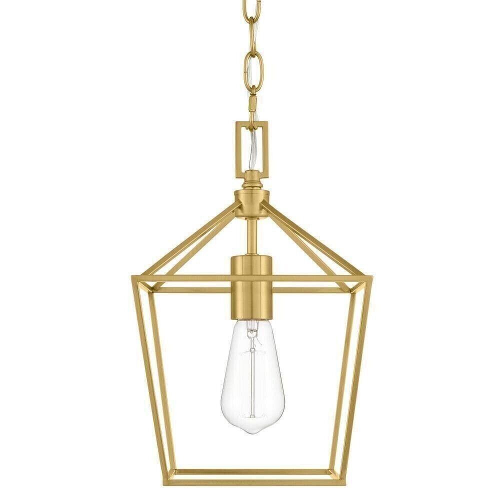 Home Decorators Collection Weyburn 1-Light Gold Farmhouse Mini Pendant Light - Like New