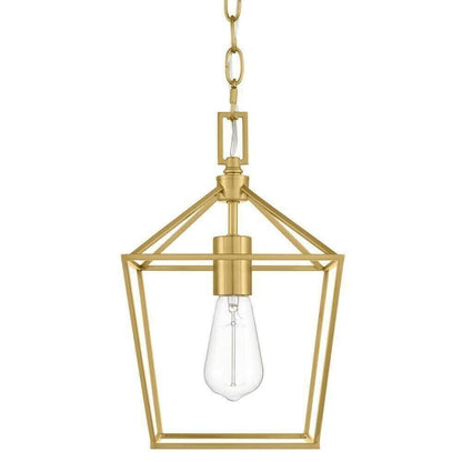 Home Decorators Collection Weyburn 1-Light Gold Farmhouse Mini Pendant Light - Like New