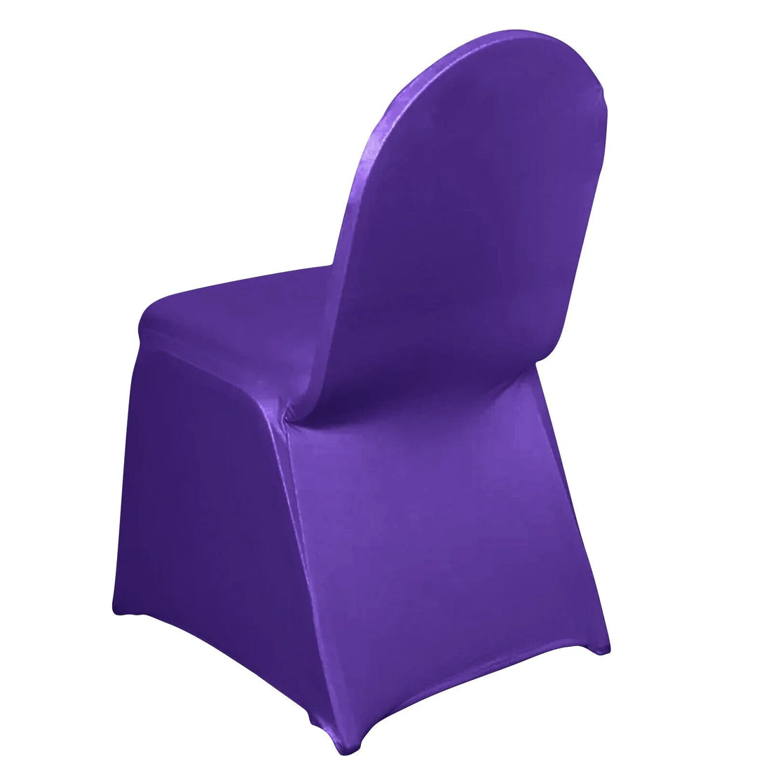 Efavormart Purple Stretchy Spandex Fitted Banquet Chair Cover