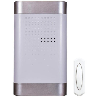 Defiant Wireless Battery Doorbell Kit wit Wireless Push Button, White and Nickel