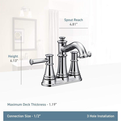 Moen 6401ORB Belfield Two-Handle Centerset Bathroom Faucet Oil Rubbed Bronze