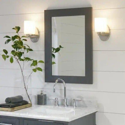 Home Decorators Sonoma 22” W x 30” H Rectangular Bathroom Mirror Dark Charcoal