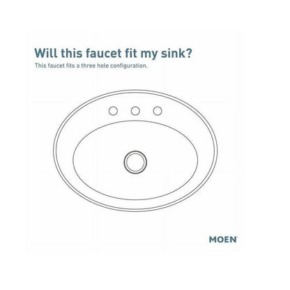 Moen 84943SRN Banbury Centerset Bathroom Sink Faucet, Brushed Nickel