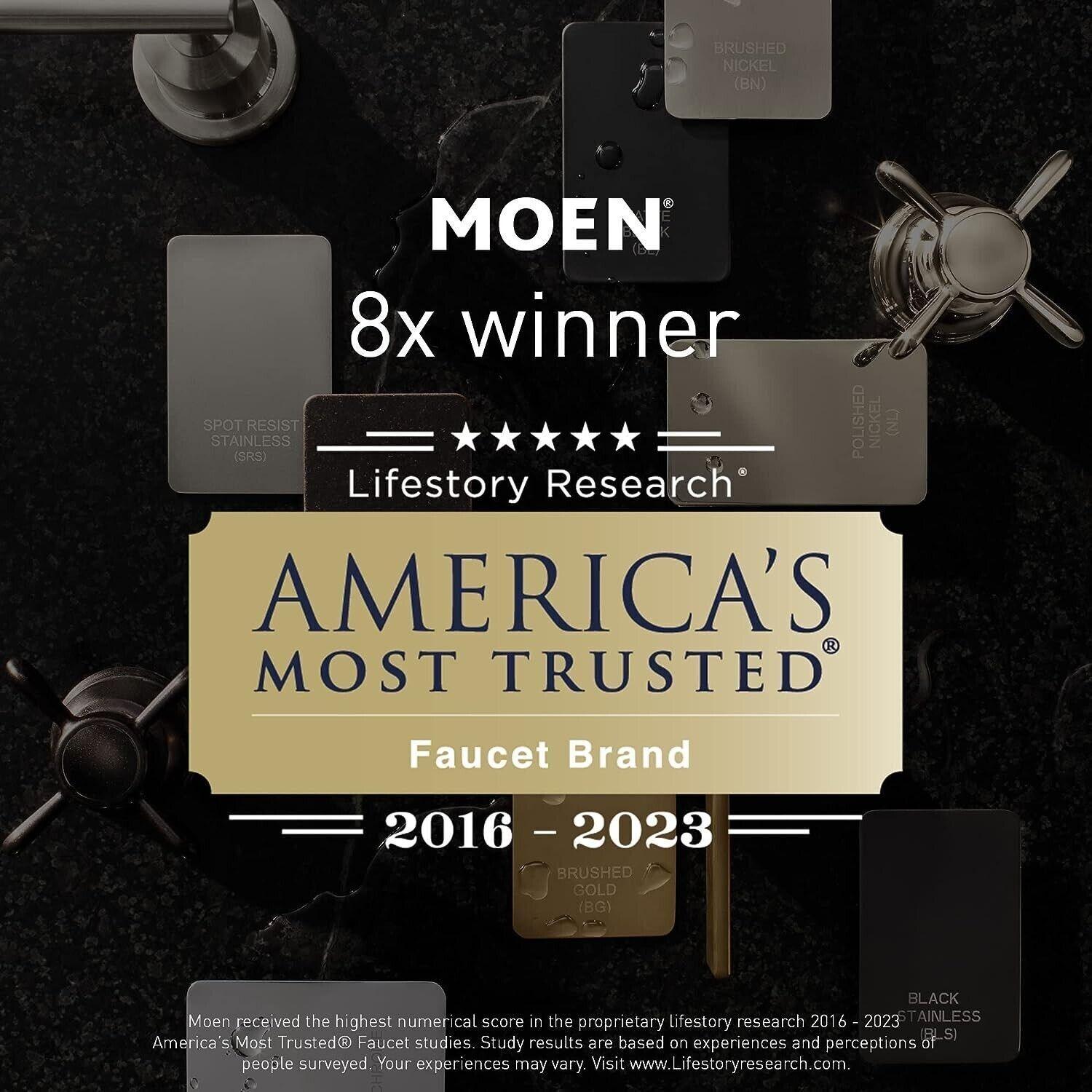 Moen 48003BNGR Slate Single Handle Pressure Balance Tub and Shower Faucet nickel