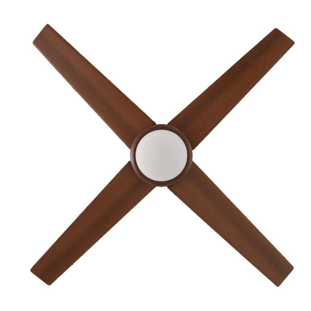 Home Decorators Mercer 52 in. LED Indoor Distressed Koa Ceiling Fan with Remote - Like New