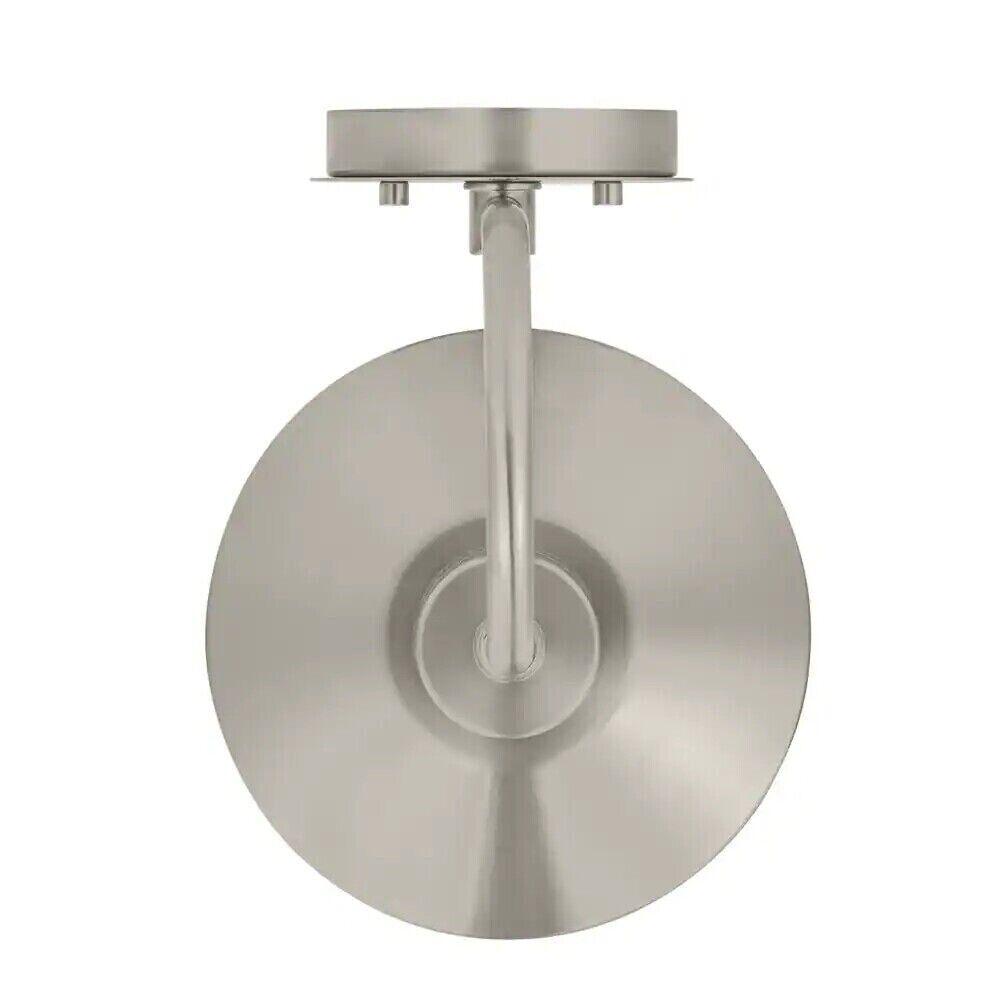 HAMPTON BAY Northmoore 8 in. Brushed Nickel Farmhouse Bathroom Vanity Light