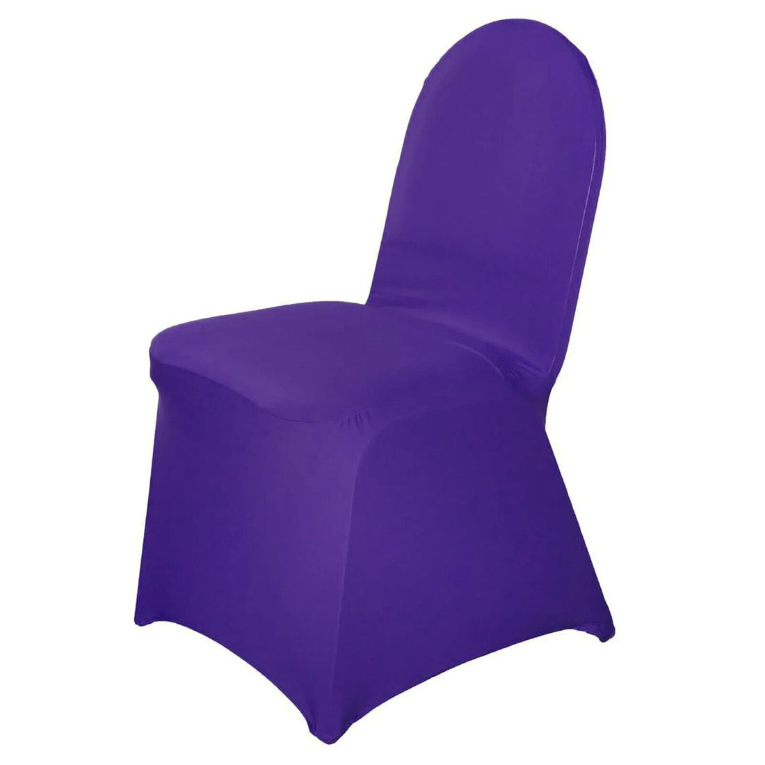 Efavormart Purple Stretchy Spandex Fitted Banquet Chair Cover