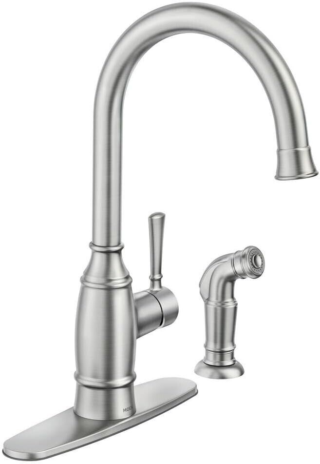 Moen Kitchen Faucet Single-Handle Side Sprayer Spot-Resistant Stainless
