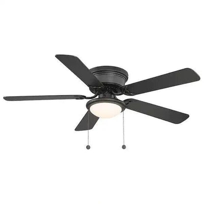 Hugger 52 in. LED Indoor Black Ceiling Fan with Light Kit - Like New