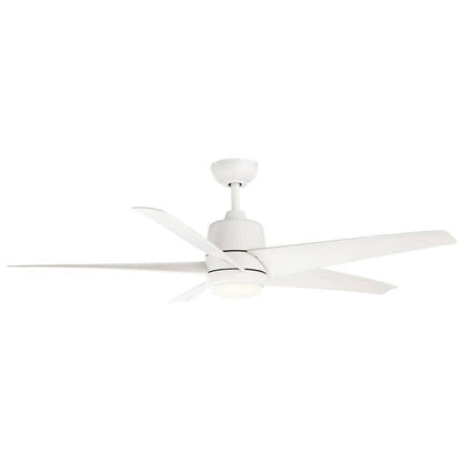 Mena 54 in. White Color Integrated LED Indoor/Outdoor Matte White Ceiling Fan