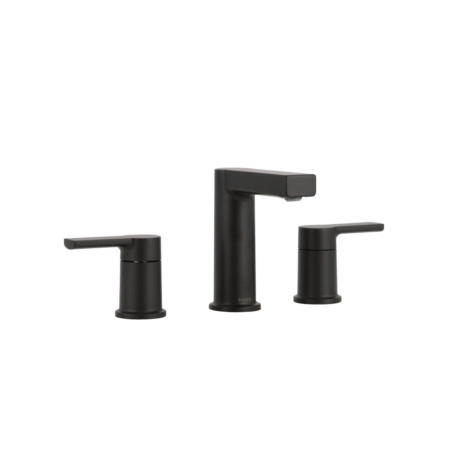 Moen Rinza 84629BL Two Handle Bathroom Faucet with Drain In Matte Black