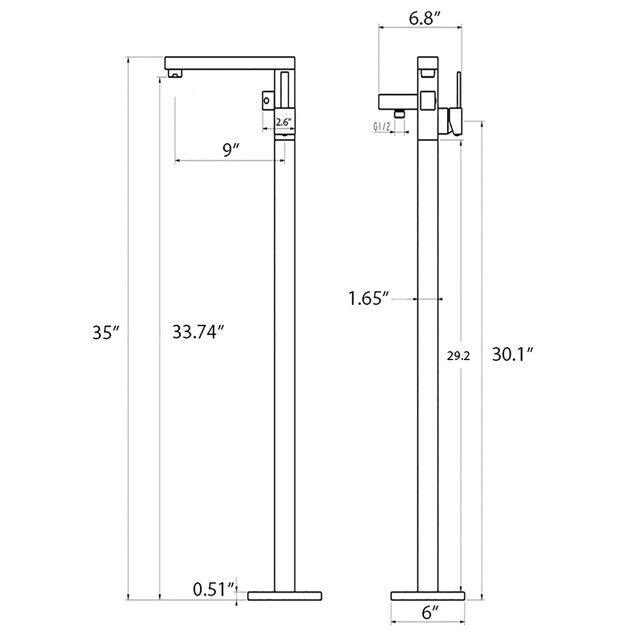 Hand Shower Tub Filler 