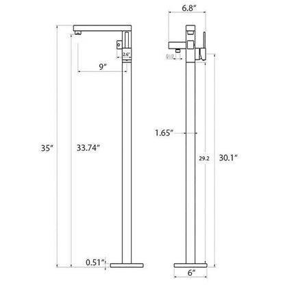 Hand Shower Tub Filler 