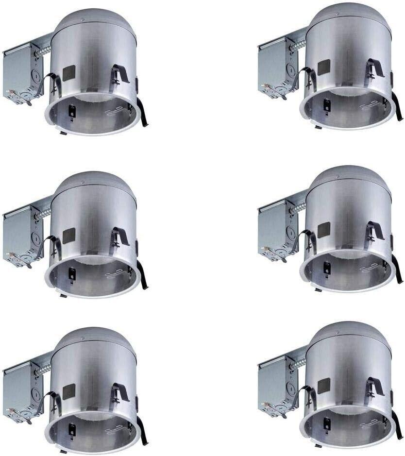 Commercial Electric 6 in. Aluminum Remodel IC Recessed Can Light Housing (6-Pack