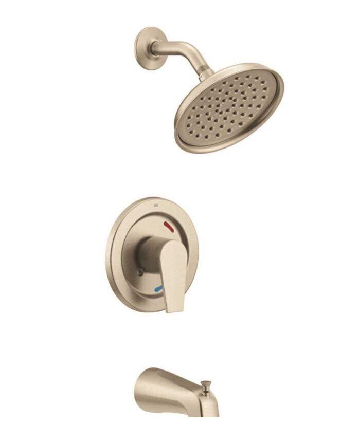 Moen 48003BNGR Slate Single Handle Pressure Balance Tub and Shower Faucet nickel - Like New